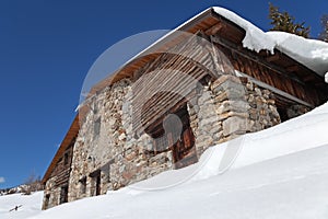 Cabin in the snow