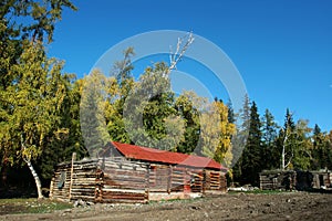 Cabin in village