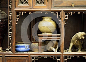 A cabinet of antiques