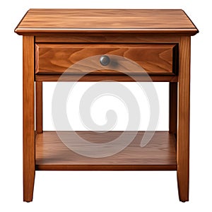 Cabinet, bedroom wooden furniture nightstand isolated on white transparent