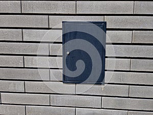 cabinet of the circuit breakers and the main switch of the house is recessed