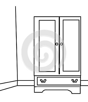 Cabinet coloring page