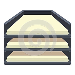 Cabinet paper tray icon cartoon vector. Letter inbox