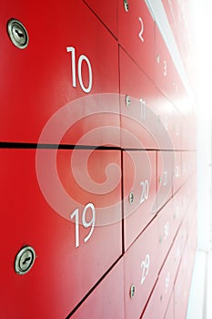 Cabinet Post office Box for background.