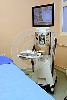 Cabinet with state of the art equipment for treatment and eye surgery