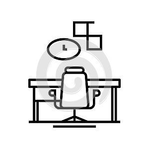 Cabinet view line icon, concept sign, outline vector illustration, linear symbol.