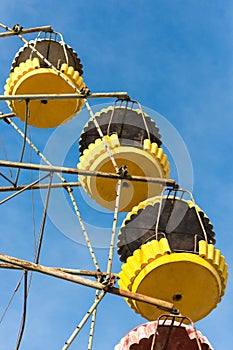 Cabins of abandoned Ferris wheel, Pervouralsk, Urals, Russia