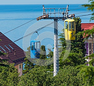 The Cabins of cableway in Koreiz, Crimea
