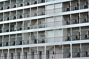 Cabins of a passenger cruise ship