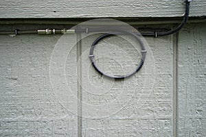 Cable attached to building