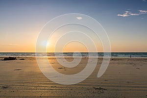 Cable Beach, Broome wide open and set amongst a beautiful sunset