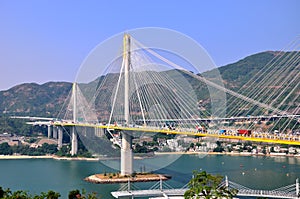 Cable bridge in Hongkong