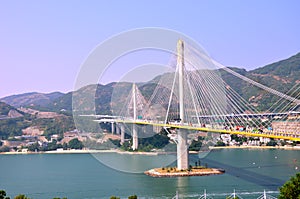 Cable bridge in Hongkong