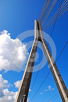 Cable bridge in Riga