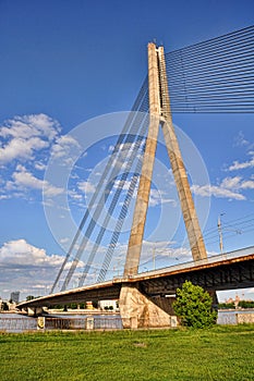 Cable bridge in Riga