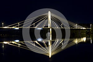 Cable Bridge in UmeÃÂ¥, Sweden