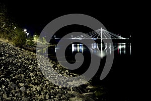Cable Bridge in UmeÃÂ¥, Sweden