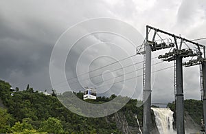 Cable Cabin above Montmorency Falls from Quebec Province in Canada