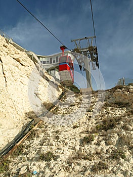 Red Cable Car at the Mitzpe Rosh Hanikra  Israel photo