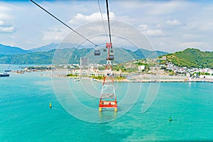 The cable car.