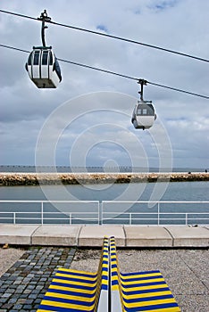 Cable car above the Tejo