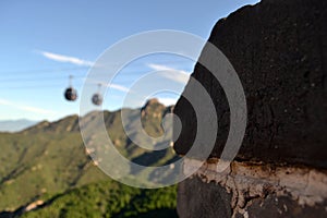 The cable car around Great Wall of China. Pic was taken in Badaling, September 2017