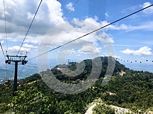 Cable car on Ba Na Hills in Danang city, Vietnam