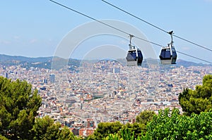 Cable car in Barcelona, Spain