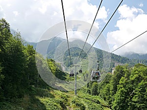 Cable car, cable car, cable car, mountain road