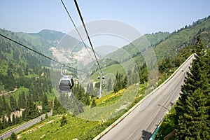 Cable car and car-way