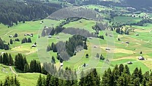 Cable car climb to Mount First, Switzerland.