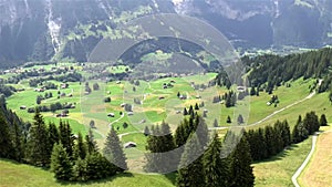 Cable car climb to Mount First, Switzerland