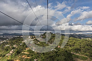 Cable car in Da Lat city in Vietnam