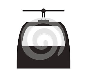 Cable car icon on a white background