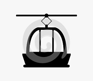 Cable car icon on a white background