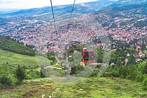 Cable Car Lift from City Center to Trebevic