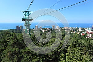 Cable car line in Sochi photo