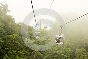 Cable car in the mist