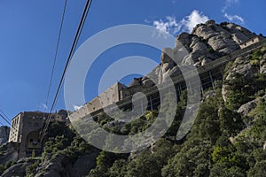 Cable car of the Montserrat Monastery in Barcelona, Catalonia, S