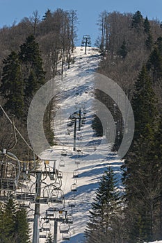 Cable car on the mountain