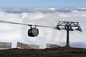 Cable Car over the clouds