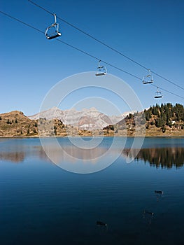 Cable Car over Lake