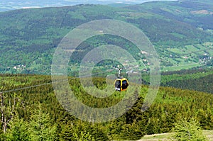 Cable car over a valley