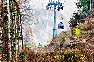 Cable car without passengers