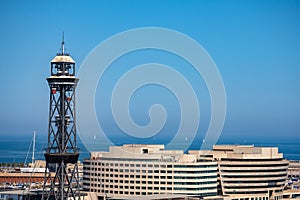 Cable car in Port Vell - Barcelona Barcelona Spain