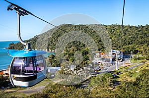 Cable car at Praia de Laranjeiras Beach - Balneario Camboriu, Santa Catarina, Brazil photo