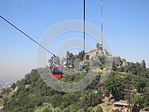 Cable car in Santiago, Chile