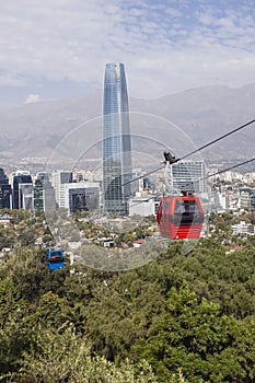 Cable car in Santiago de Chile