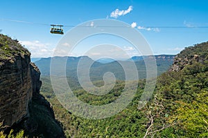 Cable car at Scenic World in the Blue Mountains.