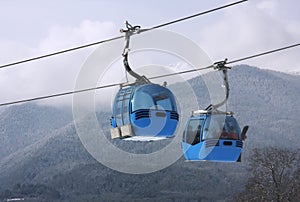 Cable car ski lift